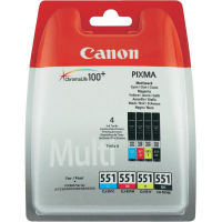 Logo Canon cli-551 cartouche dencre noir et tricolore capacite standard combopack blister avec alarme 1872573
