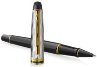 Logo Waterman stylo roller expert reflets de paris noir g.t. 5129555