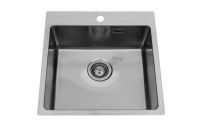 Logo Java inox lisse - cuve � encastrer luisina 1 bac coloris inox lisse