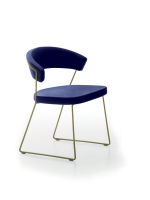Logo Margot velours bleu - assise hauteur table margot avec assise velours