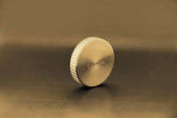 Logo Manette ronde cannel�e or clair - manette automatique ronde cannel�e