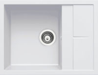 Logo Maestoso blanc alpin - evier � encastrer luisina 1 bac, 1 �gouttoir