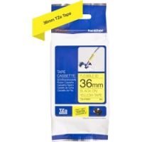Logo Label tape black on yellow 36mm/8m flexi-tape laminated br tzefx661
