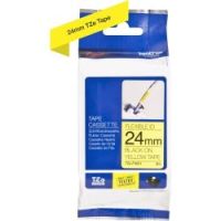 Logo Label tape black on yellow 24mm/8m flexi-tape laminated br tzefx651