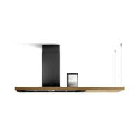 Logo Bio island noir et bois de ch�ne - hotte en �lot elica bio island