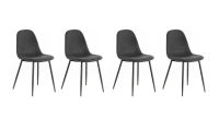 Logo Jules anthracite - lots de 4 assises hauteur table jules avec assise