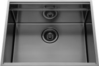 Logo Legato + inox avec traitement pvd gun metal mat - cuve sous-plan