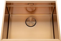 Logo Legato + inox avec traitement pvd cuivre mat - cuve sous-plan luisina