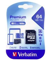 Logo Carte microsdhc 64gb verbatim class-10 incl. adaptateur 44084