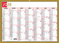 Logo Exacompta calendrier tricolore neutre, 170 x 130 mm, 2026 8701818