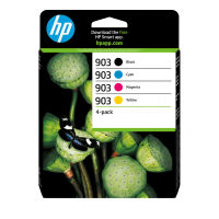 Logo Hp 903 cmyk original ink cartridge 4-pack 48301001