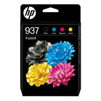 Logo Hp 937 cmyk original ink cartridge 4-pack 48301044