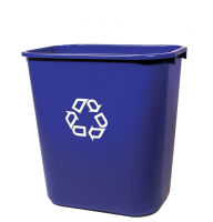 Logo Rubbermaid corbeille � papier, 39 litres, pe, bleu 71240018