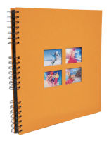 Logo Exacompta album photos � spirales milano 320 x 320 mm,orange 8702467