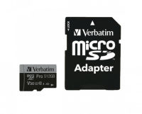 Logo Verbatim micro sdxc card pro u3 c10 a2 512go incl adaptor wcf (p) 48284403