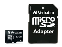 Logo Verbatim micro sdxc card pro u3 c10 32go incl adaptor wcf (p) 47041