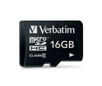 Logo Verbatim micro sdhc card 16go class 10 wcf (p) 48284399