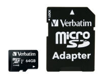 Logo Verbatim micro sdxc card 64gb class 10 inc adapter wcf (p) 48285380