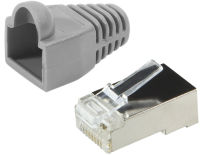 Logo Logilink connecteur m�le rj45, cat.5e, noir, avec manchon de 11112237