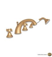 Logo Bain douche 4 trous sur gorge chambord - ch10492 vieux bronze