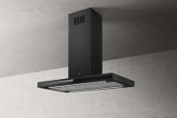 Logo Ad�le island m�tal noir et verre noir - hotte en �lot elica ad�le