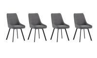 Logo Felix gris - lots de 4 assises hauteur table felix avec assise tissu