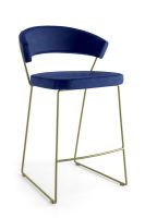 Logo Margot velours bleu - assise hauteur plan margot avec assise velours