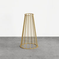 Logo Pied zo� dor� 630 mm - pied central en acier dor� h 710 mm - �400 mm