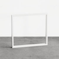 Logo Pied tess blanc 870 mm - pied de table rectangulaire en acier blanc h