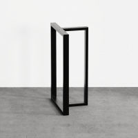 Logo Pied teo noir 900 mm - pied de table en acier noir h 900 mm