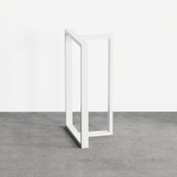 Logo Pied teo blanc 900 mm - pied de table en acier blanc h 900 mm