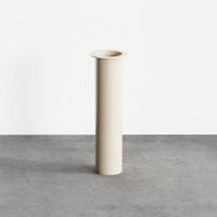 Logo Pied polo rond cr�me 710 mm - pied central en acier cr�me h 710 mm -