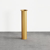 Logo Pied polo rond dor� 900 mm - pied central en acier dor� h 900 mm -