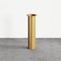 Logo Pied polo rond dor� 710 mm - pied central en acier dor� h 710 mm -