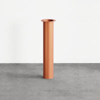 Logo Pied polo rond terracotta 900 mm - pied central en acier terracotta h