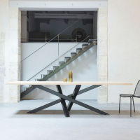 Logo Pied mika m noir 710 mm - pied de table en acier noir h 710 mm