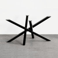 Logo Pied mika s noir 710 mm - pied de table en acier noir h 710 mm