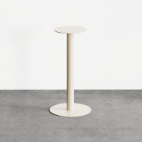 Logo Pied jane rond cr�me 900 mm - pied central en acier cr�me h 900 mm et