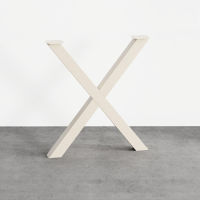 Logo Pied elsa cr�me 900 mm - pied de table en acier cr�me h 900 mm