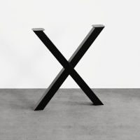 Logo Pied elsa noir 900 mm - pied de table en acier noir h 900 mm