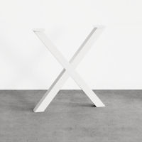 Logo Pied elsa blanc 900 mm - pied de table en acier blanc h 900 mm