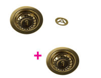 Logo Vidage & trop plein or brillant - kit vidage bonde + trop plein en