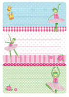 Logo Herma etiquettes pour livres 'grenouille ballerine',76x35 mm 6503991