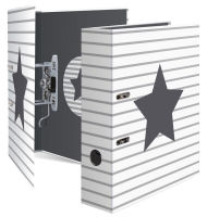 Logo Herma classeur � levier 'stars', pointill�s en gris, a4 6504089