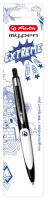 Logo Herlitz stylo � bille r�tractable my.pen, noir/blanc 50028276
