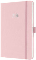 Logo Sigel agenda de poche jolie feel 2026, textile, a5, rose 8204106