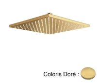 Logo Pomme de douche carree 30x30 laiton dore hydrotherapie - pd55752 dor?