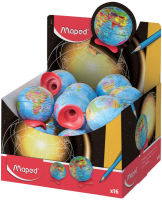 Logo Maped taille-crayons globe, pr�sentoir de 16 pi�ces 82051111