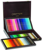 Logo Caran d'ache crayons de couleur pablo, coffret bois de 120 86040653