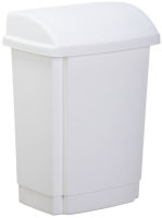 Logo Past team poubelle � couvercle basculant, 15 litres, blanc 63600558